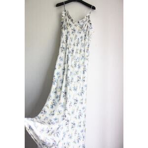 Doen Sandia Floral Ruffle Silk Blend Twill Midi Dress, New, Size 6